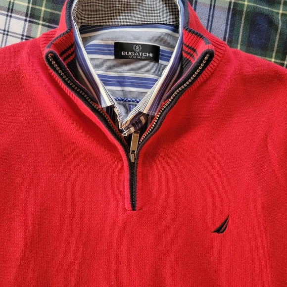 NWT - Nautica Men 1/4 Zip Pullover Knit Sweater Size XL NWT - Picture 5 of 10